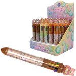 Ручка многоцветная с топпером шариковая 10 ЦВЕТОВ "Капибара", ассорти ...