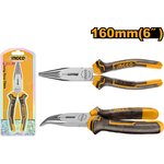 Тонкогубцы изогнутые 160 мм INGCO HBNP08168
