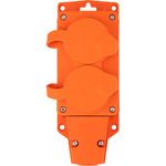 111-226, Розетка (колодка) влагозащищенная с крышкой 2 гнезда COMPACT, с/з, 16А ...