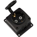 111-221, Розетка (колодка) влагозащищенная с крышкой 1 гнездо COMPACT, с/3, 16А ...