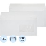 41391, Конверт в упаковке Е65 стрип пр.окно 110х220 1000шт/уп