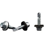 Саморезы кровельные белый цинк 5,5x25 100 шт R02708