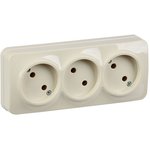 Socket 3rd OP GLORY RS23-2-XK 10A without grounding. cream. IEK ERH30-K33-10