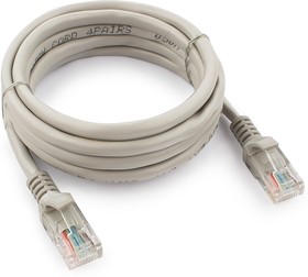 Фото 1/10 Патч-корд медный UTP Cablexpert PP10-2M, кат.5e, 2м, литой, многожильный (серый)