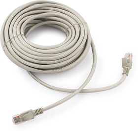 Фото 1/10 Патч-корд UTP Cablexpert PP12-15M, кат.5e, 15м, литой, многожильный (серый)