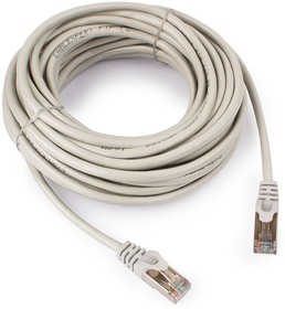Фото 1/10 Патч-корд FTP Cablexpert PP22-10M, кат.5e, 10м, литой, многожильный (серый)