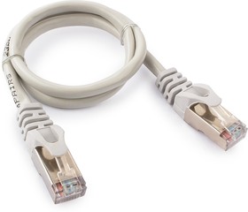Фото 1/10 Патч-корд FTP Cablexpert PP6-0.5M, кат.6, 0.5м, литой, многожильный (серый)