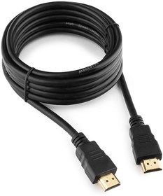 Фото 1/10 Кабель HDMI Cablexpert CC-HDMI4-10, 19M/19M, v2.0, медь, позол.контакты, экран, 3м, черный, пакет