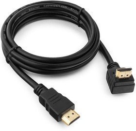 Фото 1/10 Кабель HDMI Cablexpert CC-HDMI490-6, 19M/19M, v2.0, медь, позол.контакты, экран, угловой, 1.8м, черный, пакет
