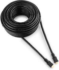 Фото 1/10 Кабель HDMI Cablexpert CC-HDMI4-20M, 19M/19M, v2.0, медь, позол.контакты, экран, 20м, черный, пакет