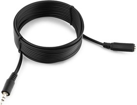 Фото 1/10 Кабель-удлинитель аудио Cablexpert CCA-423-3M, Jack3.5(M)/Jack3.5(F), 3pin, 3м, черный, пакет