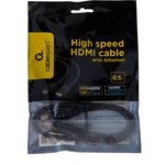 Кабель HDMI Cablexpert CC-HDMI4-0.5M, 19M/19M, v2.0, медь, двойной экран ...