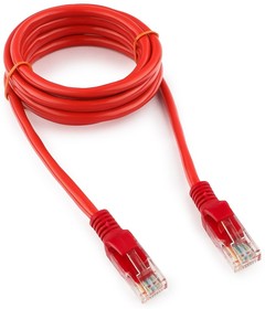 Фото 1/10 Патч-корд UTP Cablexpert PP12-1.5M/R, кат.5e, 1.5м, литой, многожильный (красный)