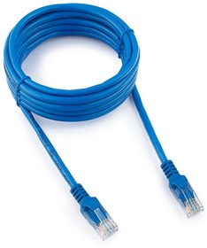 Фото 1/10 Патч-корд UTP Cablexpert PP12-3M/B, кат.5e, 3м, литой, многожильный (синий)