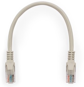 Фото 1/10 Патч-корд UTP Cablexpert PP12-0.25M, кат.5e, 0.25м, литой, многожильный (серый)