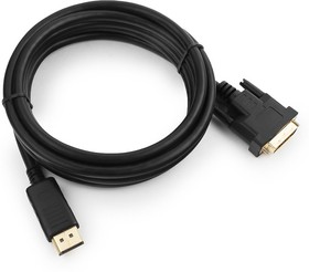 Фото 1/8 Кабель DisplayPort- DVI Cablexpert CC-DPM-DVIM-3M, 20M/25M, экран, 3м, черный, пакет