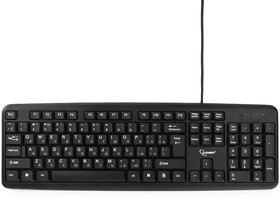 Фото 1/9 Проводная клавиатура Gembird KB-8320U-BL, полноразмерная, 104кл, защита от брызг, 1.5м, черная