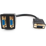 Разветвитель VGA Cablexpert CC-VGAX2-20CM, HD15M/2x15F ...