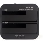 Докстанция USB 3.0 для 2x2.5"/3.5" HDD/SSD AgeStar 3UBT6-6G (BLACK), SATA III ...
