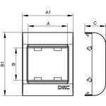 10013, PDM installation box for 2 modules 45X45 mm