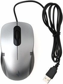 Фото 1/10 Проводная мышь Gembird MOP-100-S, 3кн, 1000 DPI, резин.колесо, 1.5м, серебристый, коробка