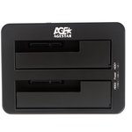 Докстанция USB 3.0 для 2x2.5"/3.5" HDD/SSD AgeStar 3UBT8 (BLACK), SATA III ...