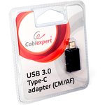 Переходник USB3.0 Cablexpert A-USB3-CMAF-01, Type-C(M)/AF, QC3.0 ...