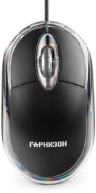 Фото 1/10 Проводная мышь Гарнизон GM-100, 3кн, 1000 DPI, 1.15м, черный, коробка