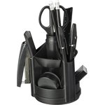 Набор настольный ATTACHE Economy черный, вращающийся -14предметов