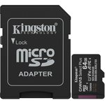 SDCS3/64Gb, Карта памяти MicroSDXC 64ГБ Kingston Class 10 Canvas Select Plus A1 ...