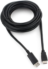 Фото 1/7 Кабель DisplayPort- HDMI Cablexpert CC-DP-HDMI-7.5M, 20M/19M, экран, 7.5м, черный, пакет