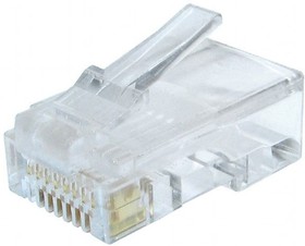 Фото 1/2 Разъем (коннектор) Cablexpert RJ-45 (8P8C) LC-8P8C-002, универсальный кат.6, контакты 30 микрон, 100шт, пакет