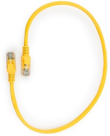 Фото 1/10 Патч-корд медный UTP Cablexpert PP10-0.25M/Y, кат.5e, 0.25м, литой, многожильный (желтый)