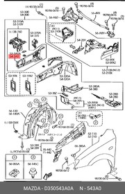 D350543A0A mazda элемент кузова
