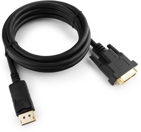 Фото 1/10 Кабель DisplayPort- DVI Cablexpert CC-DPM-DVIM-6, 20M/25M, экран, 1.8м, черный, пакет