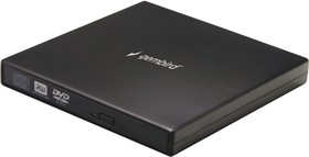 Фото 1/10 Внешний CD/DVD привод USB 2.0 Gembird DVD-USB-02, пластик, черный