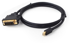 Фото 1/5 Кабель miniDP- DVI Cablexpert CC-mDPM-DVIM-6, 20M/25M, позол.контакты, 1.8м, черный, пакет