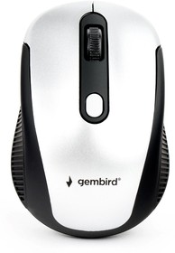 Фото 1/7 Беспроводная мышь Gembird MUSW-420-4, 4кн, 1000-1600 DPI, радиоканал, серый, блистер