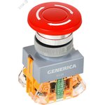 Button D7-ZS Mushroom d=22mm 1z+1p pov. with fix. cr. GENERICA BBG50-11ZS-3-21- K04-G