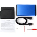 Внешний корпус USB 3.0 для 2.5" HDD/SSD Gembird EE2-U3S-2-B, порт USB, SATA III ...