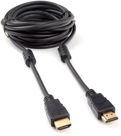 Фото 1/6 Кабель HDMI Cablexpert CCF2-HDMI4-15, 19M/19M, v2.0, медь, позол.контакты, экран, 2 фер.кольца, 4.5м, черный, пакет