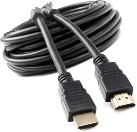 Фото 1/5 Кабель HDMI Cablexpert CCF2-HDMI4-10M, 19M/19M, v2.0, медь, позол.контакты, экран, 2 фер.кольца, 10м, черный, пакет