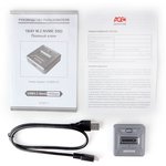 Докстанция USB 3.1 для M.2 NVME AgeStar 31CBNV1C (GRAY), алюминий, серый