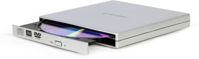 Фото 1/10 Внешний CD/DVD привод USB 2.0 Gembird DVD-USB-02-SV, пластик, серебристый