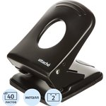 JL8804, Дырокол металлический Attache до 40 листов, с линейкой, цвет черный