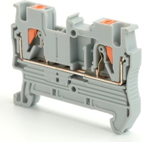 Фото 1/7 Зажим пружинный, 2-проводной проходной зни - 2,5 ,jxb pt 2,5, серый ld572-1-25, 100шт в упак, 49241