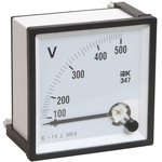 Вольтметр Э47 72х72мм 500В кл. точн. 1.5 IEK IPV10-6-0500-E