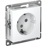ATN000143, Механизм розетки 1-м СП ATLAS DESIGN с заземл. 16А бел.