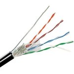 Кабель FTP, 4 пары, Кат. 5e, внешний, черный, 305м в кат., LANMASTER LAN-5EFTP-OUT