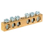 EKF PROxima Шина PEN "ноль-земля" (6х9мм) 6 отверстий латунь крепеж по центру ...